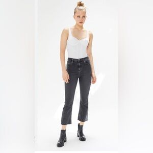 BDG Urban Outfitters high rise crop kick flare denim jeans black 27